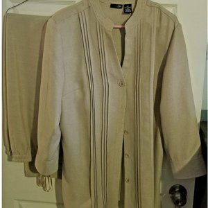 Flax Colored, Tall,  Pant Suit